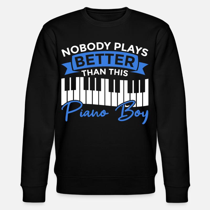 Pianist Junge - Stanley/Stella Unisex Bio-Sweatshirt CHANGER  - Schwarz