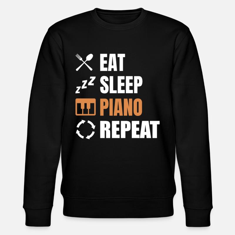 Piano Player Routine - Stanley/Stella CHANGER Unisex Organic Sweatshirt - black