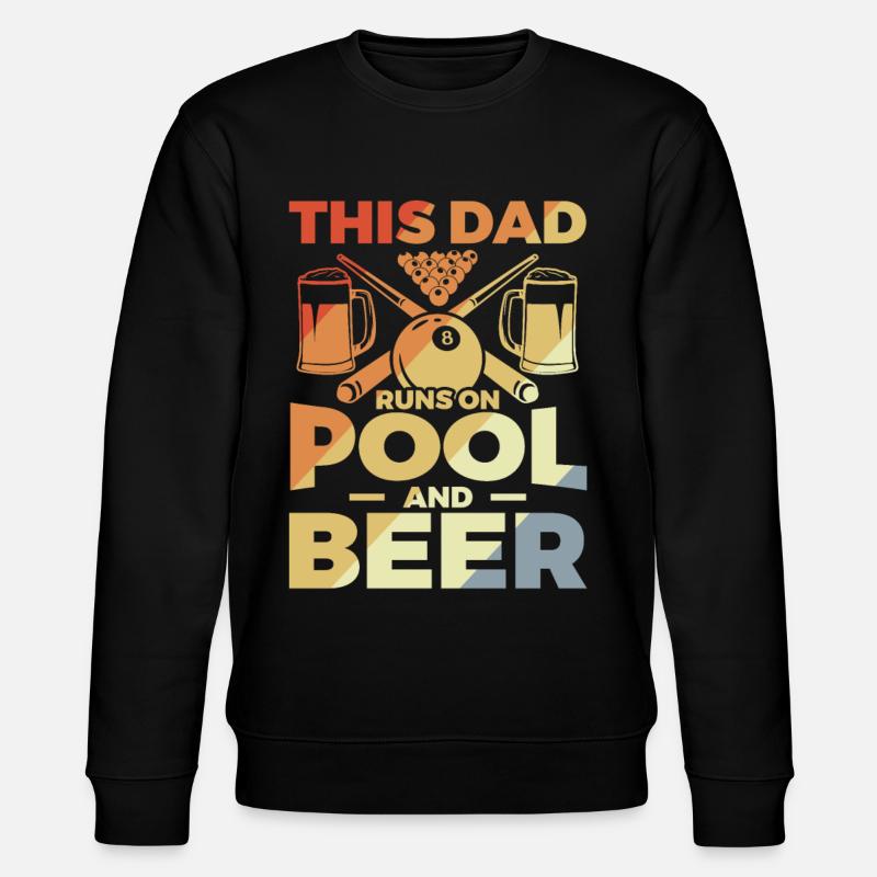 Drôle de papa billard - Sweat bio CHANGER Stanley/Stella Unisexe - noir