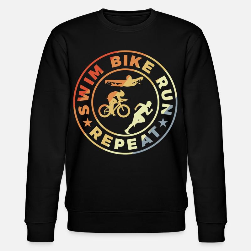Triathlet Witziges Zitat - Stanley/Stella Unisex Bio-Sweatshirt CHANGER  - Schwarz