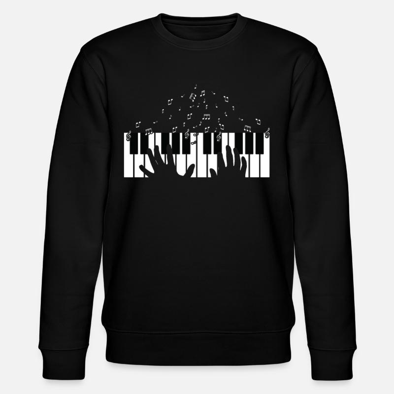Klaviertasten - Stanley/Stella Unisex Bio-Sweatshirt CHANGER  - Schwarz