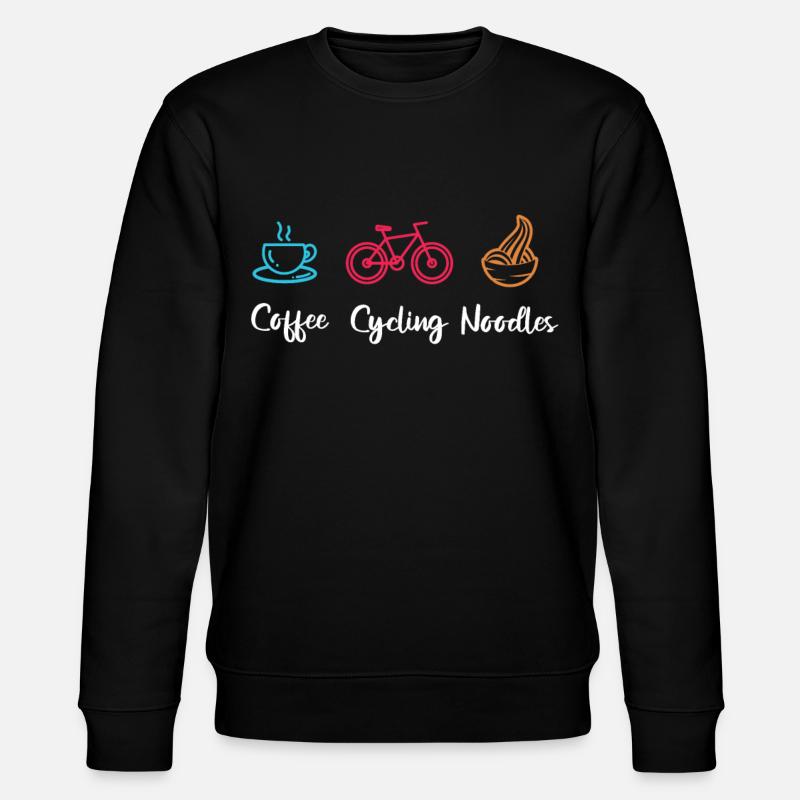 Coffee Cycling Noodles - Stanley/Stella Unisex Bio-Sweatshirt CHANGER  - Schwarz