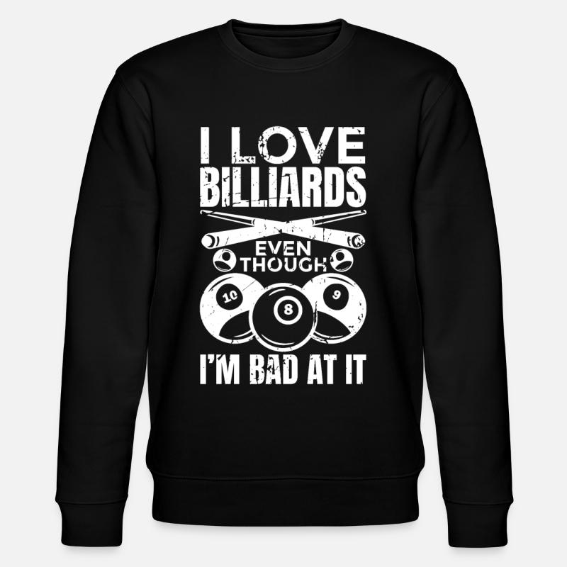 Ich liebe Billard - Stanley/Stella Unisex Bio-Sweatshirt CHANGER - Schwarz