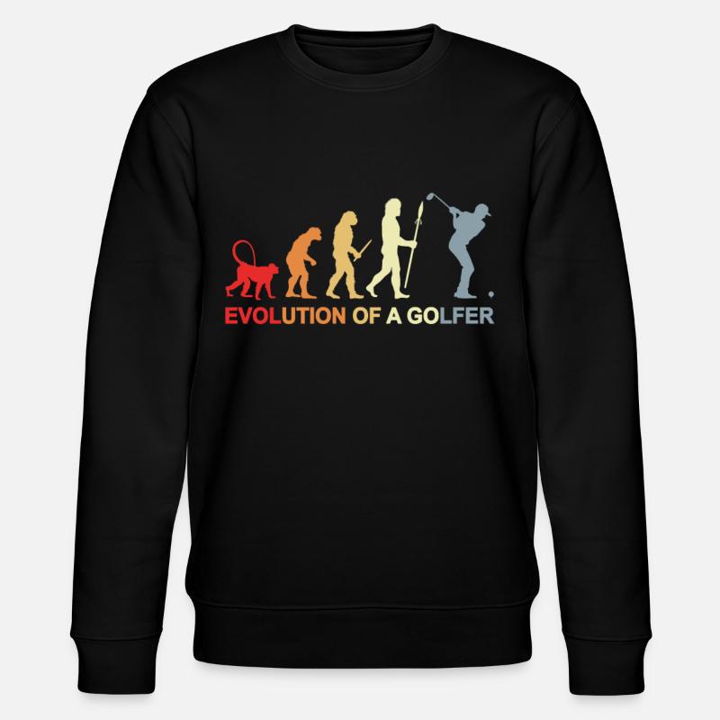 Golfer Evolution - Stanley/Stella CHANGER Unisex Organic Sweatshirt - black