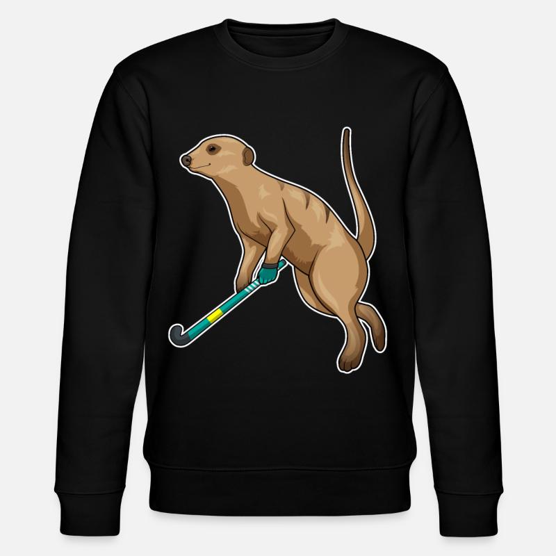 Erdmännchen Hockey Hockeyschläger - Stanley/Stella Unisex Bio-Sweatshirt CHANGER  - Schwarz