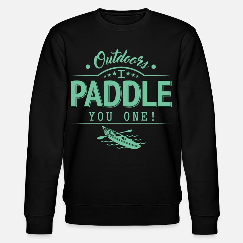 Draußen Paddele ich dir eins - Stanley/Stella Unisex Bio-Sweatshirt CHANGER - Schwarz