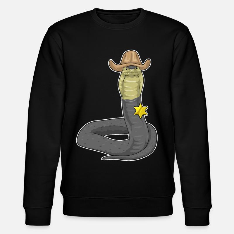Snake Sheriff Sheriff's Hat - Stanley/Stella CHANGER Unisex Organic Sweatshirt - black