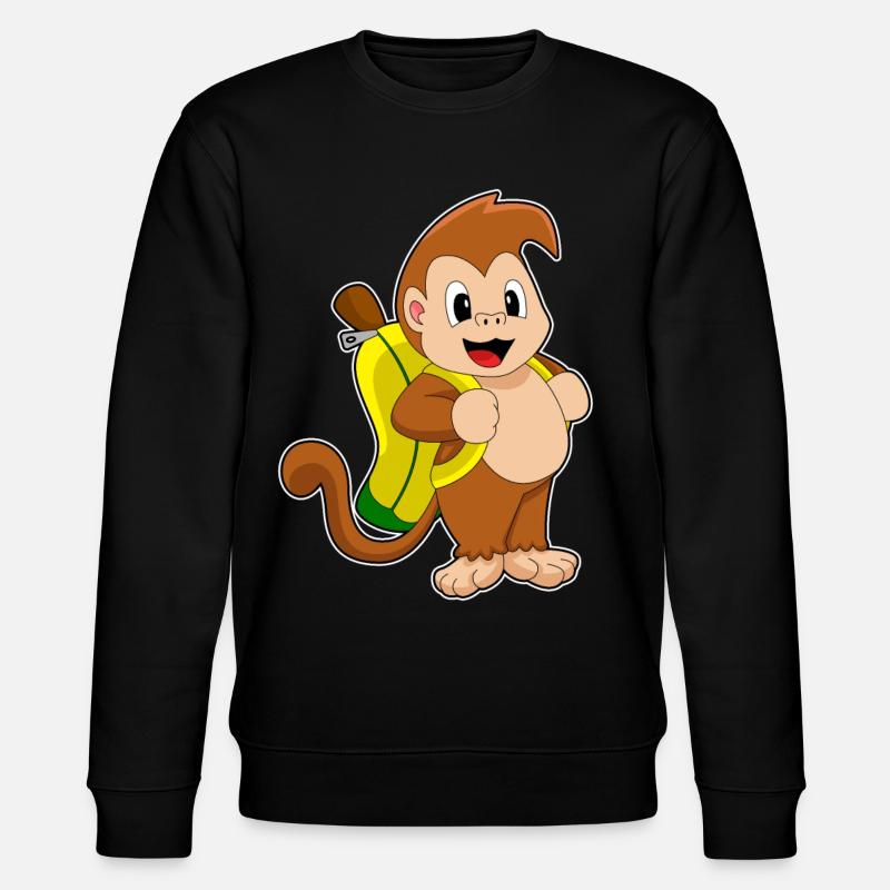 Monkey Banana - Stanley/Stella CHANGER Unisex Organic Sweatshirt - black