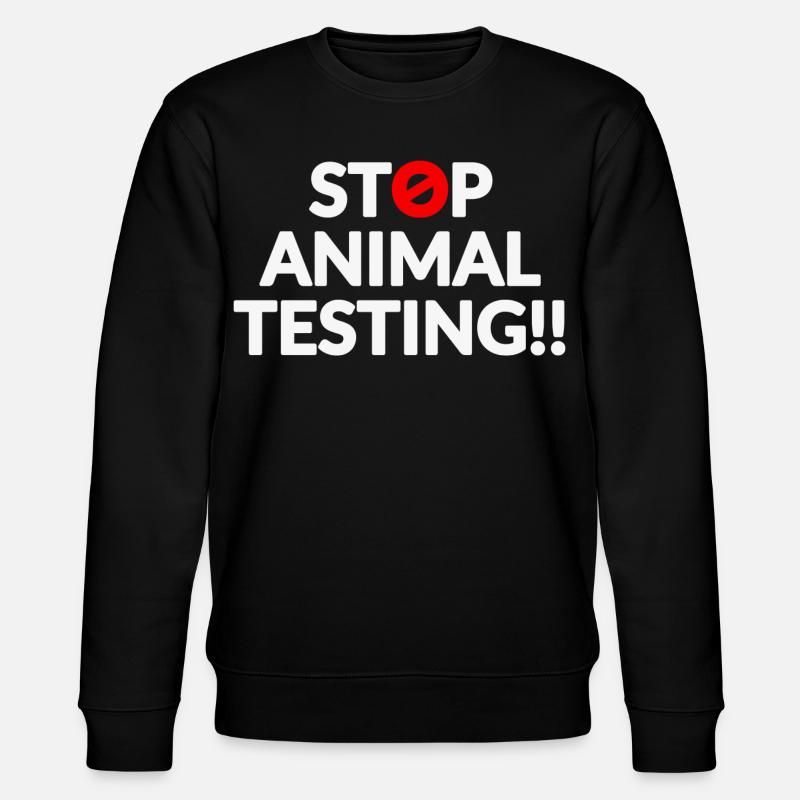 Stop Animal Testing - Stanley/Stella Unisex Bio-Sweatshirt CHANGER  - Schwarz