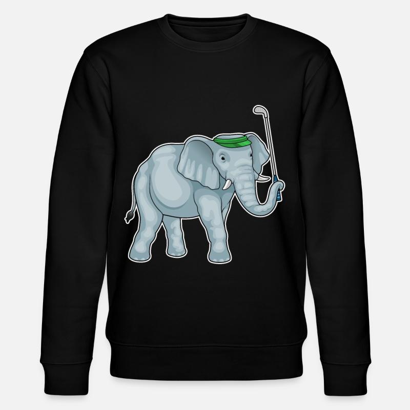 Elefant Golf Golfschläger - Stanley/Stella Unisex Bio-Sweatshirt CHANGER  - Schwarz
