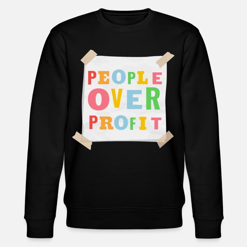 People Over Profit - Stanley/Stella Unisex Bio-Sweatshirt CHANGER - Schwarz
