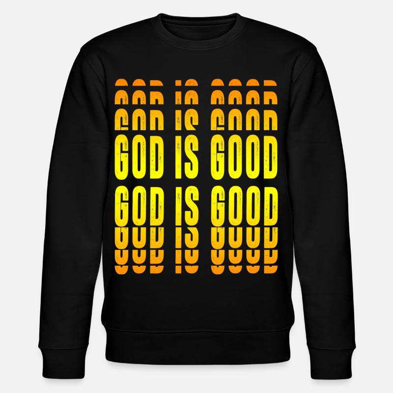 Gott ist gut - Stanley/Stella Unisex Bio-Sweatshirt CHANGER  - Schwarz