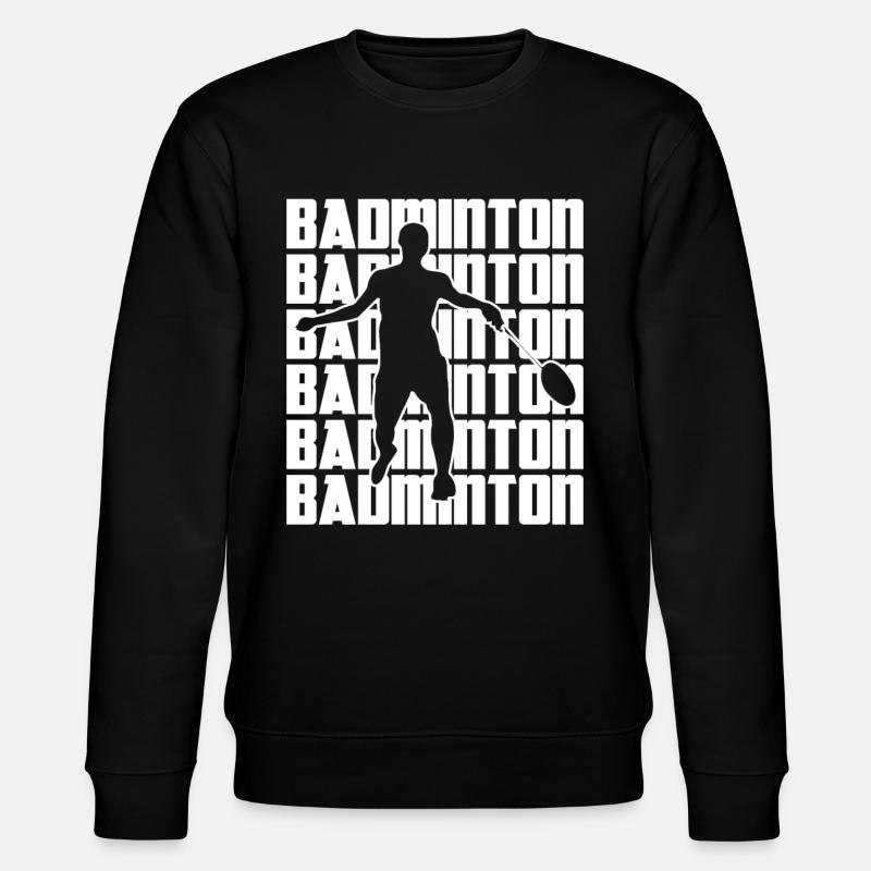 Cooler Badmintonspieler - Stanley/Stella Unisex Bio-Sweatshirt CHANGER  - Schwarz