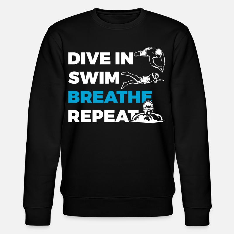 Diving Swimming Breathing Repeating - Stanley/Stella CHANGER Unisex Organic Sweatshirt - black
