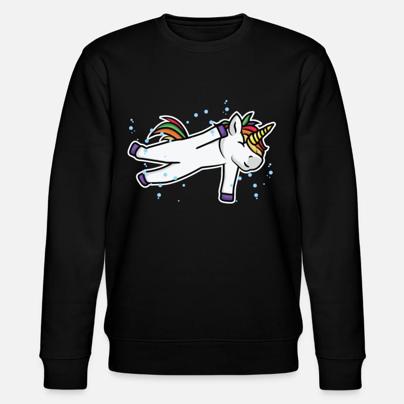 Swimmer Unicorn - Stanley/Stella CHANGER Unisex Organic Sweatshirt - black