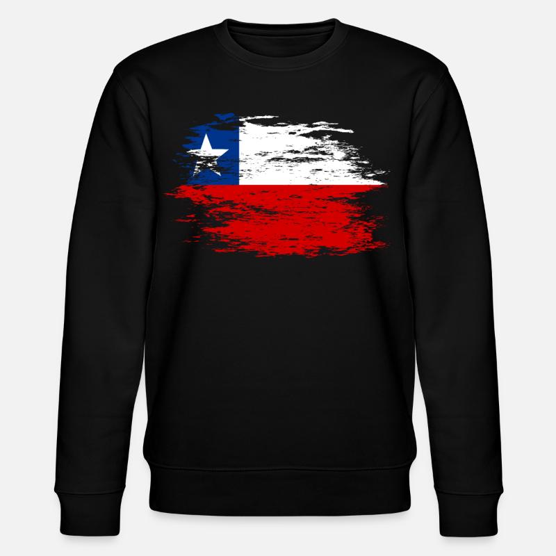 Chile Flagge used - Stanley/Stella Unisex Bio-Sweatshirt CHANGER  - Schwarz