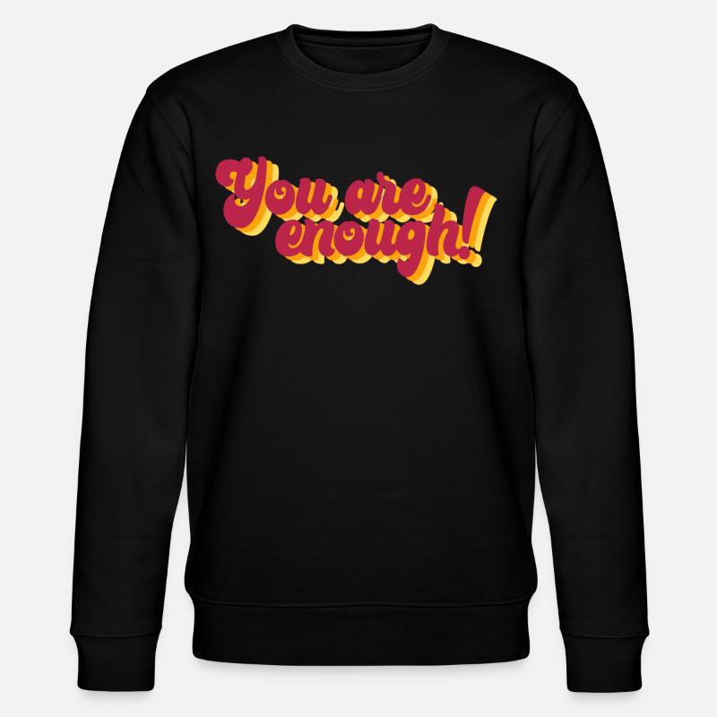 Motivierender Spruch mit 3D-Effekt - Stanley/Stella Unisex Bio-Sweatshirt CHANGER - Schwarz
