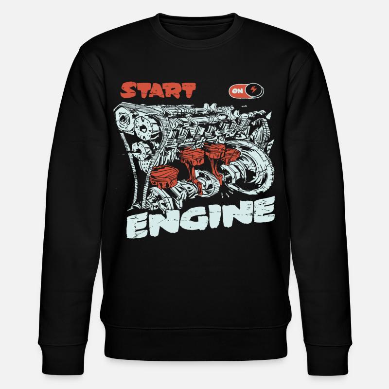 Starte den Motor - Stanley/Stella Unisex Bio-Sweatshirt CHANGER  - Schwarz