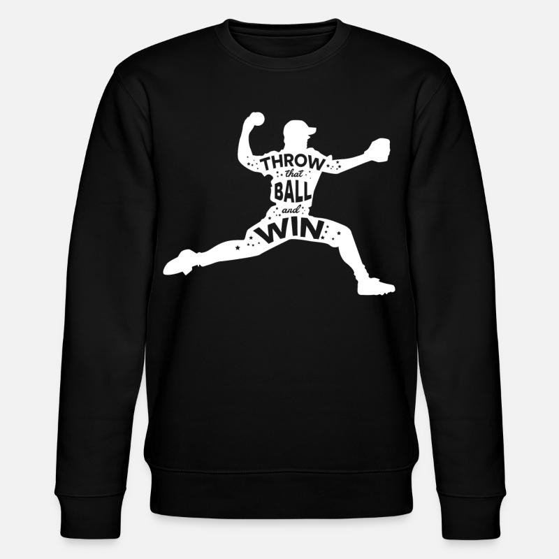 Baseball Spruch - Stanley/Stella Unisex Bio-Sweatshirt CHANGER  - Schwarz