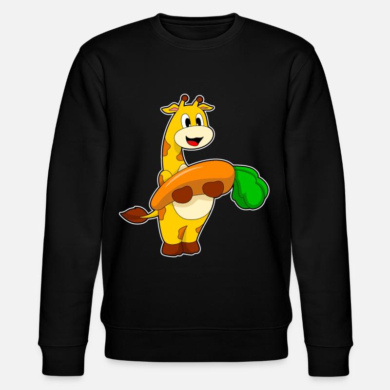 Girafe Carotte - Sweat bio CHANGER Stanley/Stella Unisexe - noir