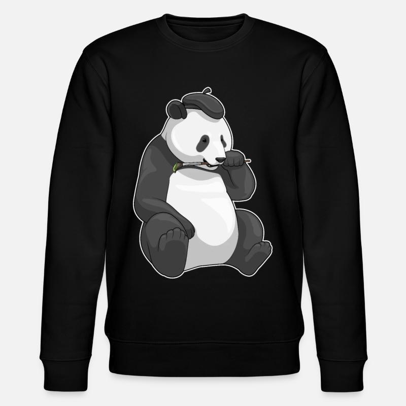 Panda Peintre Pinceau - Sweat bio CHANGER Stanley/Stella Unisexe - noir