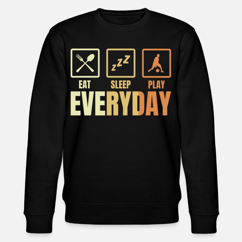 Basketballer Täglicher Zeitplan - Stanley/Stella Unisex Bio-Sweatshirt CHANGER  - Schwarz