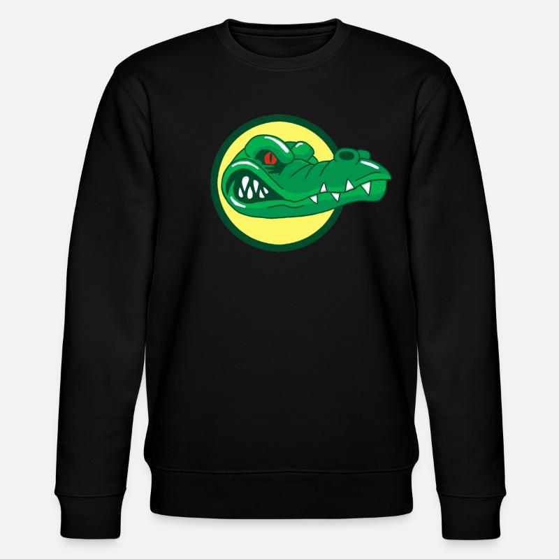Krokodilkopf - Stanley/Stella Unisex Bio-Sweatshirt CHANGER  - Schwarz