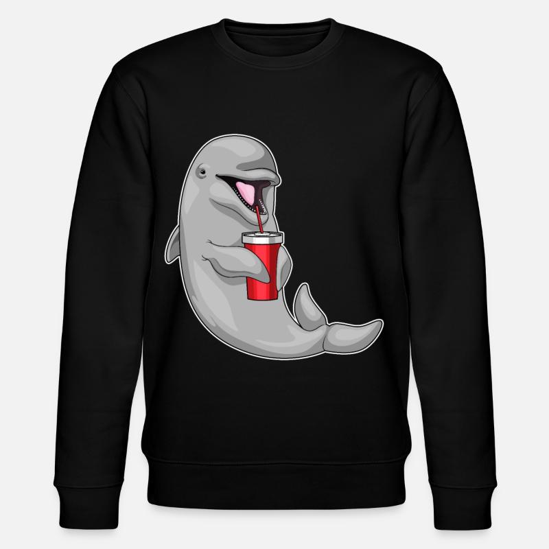 Delfin Trinkbecher - Stanley/Stella Unisex Bio-Sweatshirt CHANGER  - Schwarz