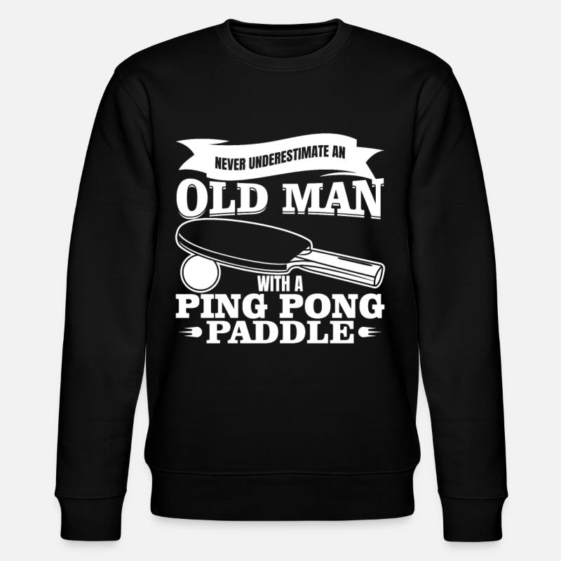 Old table tennis player - Stanley/Stella CHANGER Unisex Organic Sweatshirt - black