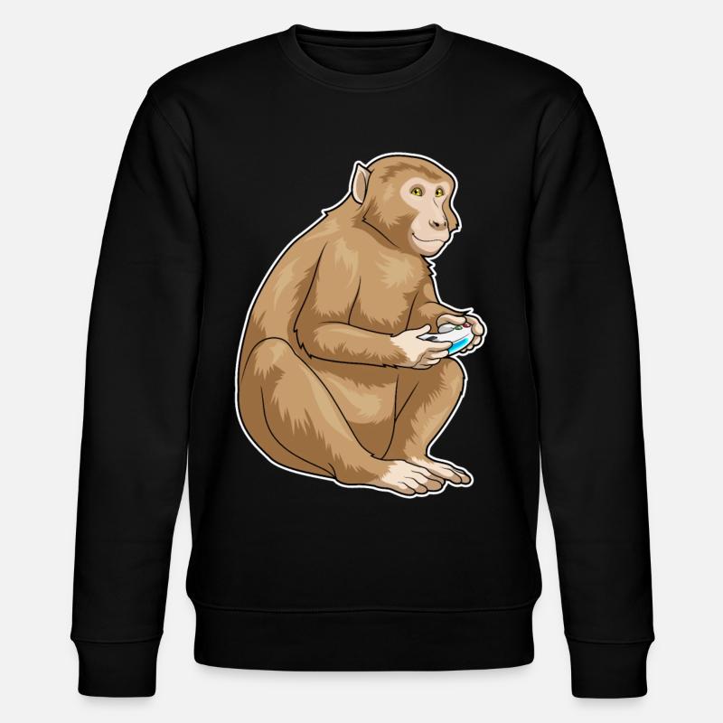 Affe Gamer Controller - Stanley/Stella Unisex Bio-Sweatshirt CHANGER - Schwarz