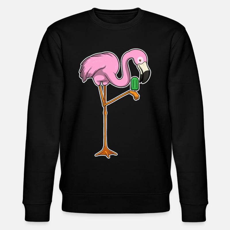 Flamingo popsicles - Stanley/Stella CHANGER Unisex Organic Sweatshirt - black