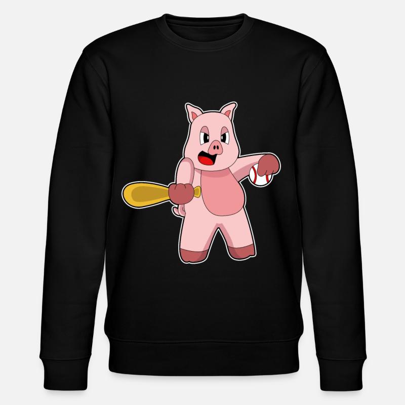 Pig Baseball Batte - Sweat bio CHANGER Stanley/Stella Unisexe - noir