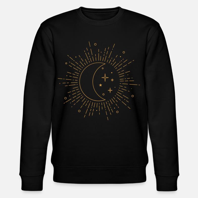 Mond Sternenhimmel - Stanley/Stella Unisex Bio-Sweatshirt CHANGER  - Schwarz