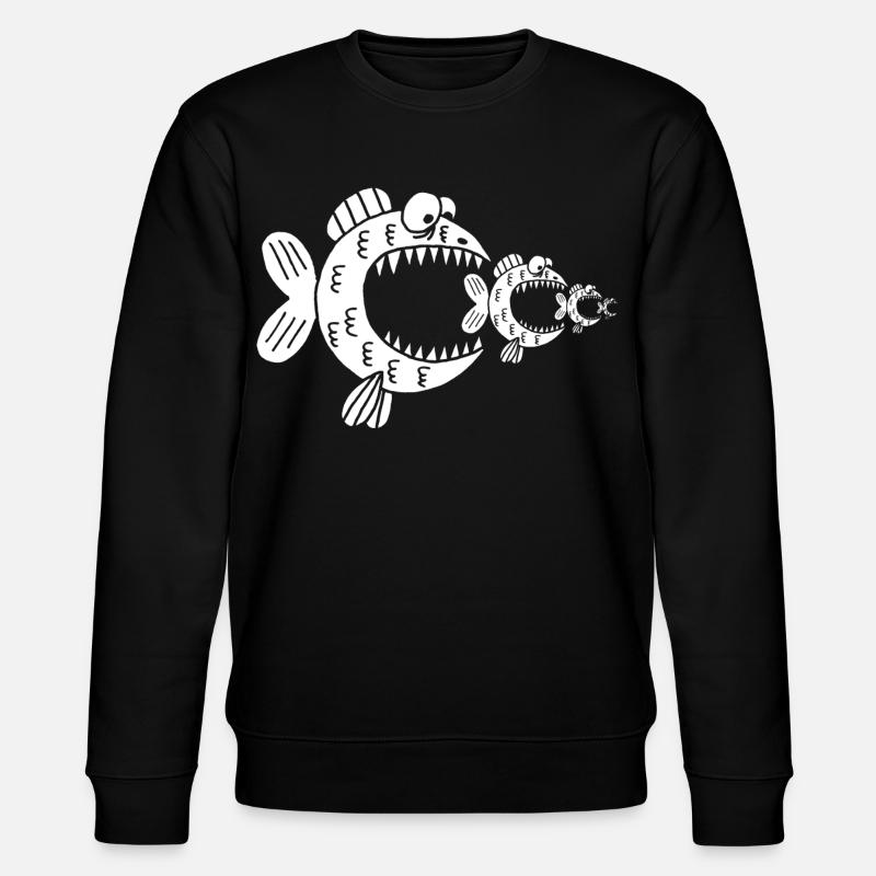 Poissons blancs et chaîne alimentaire - Sweat bio CHANGER Stanley/Stella Unisexe - noir