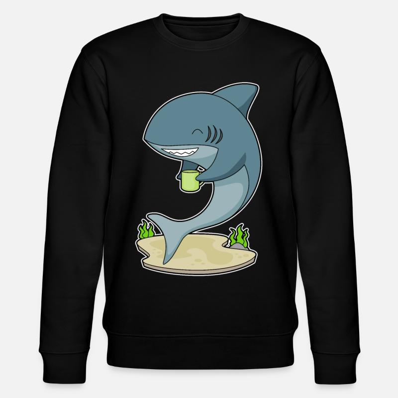 Hai Becher Kaffee - Stanley/Stella Unisex Bio-Sweatshirt CHANGER - Schwarz
