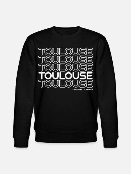 Neon Toulouse lettering - Stanley/Stella CHANGER Unisex Organic Sweatshirt - black
