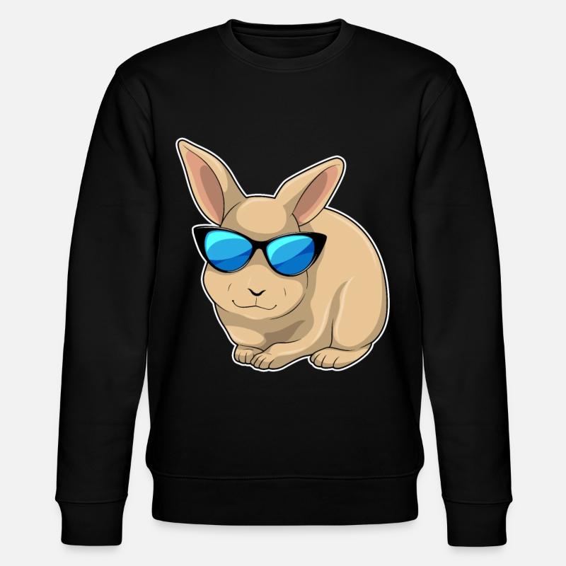 Hase Sonnenbrille - Stanley/Stella Unisex Bio-Sweatshirt CHANGER  - Schwarz