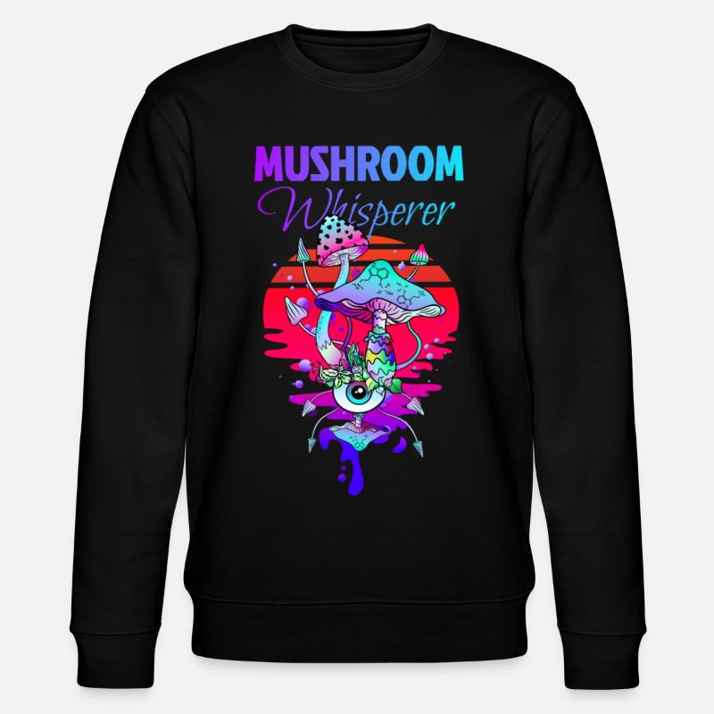 Champignons magiques Mushroom Whisperer - Sweat bio CHANGER Stanley/Stella Unisexe - noir