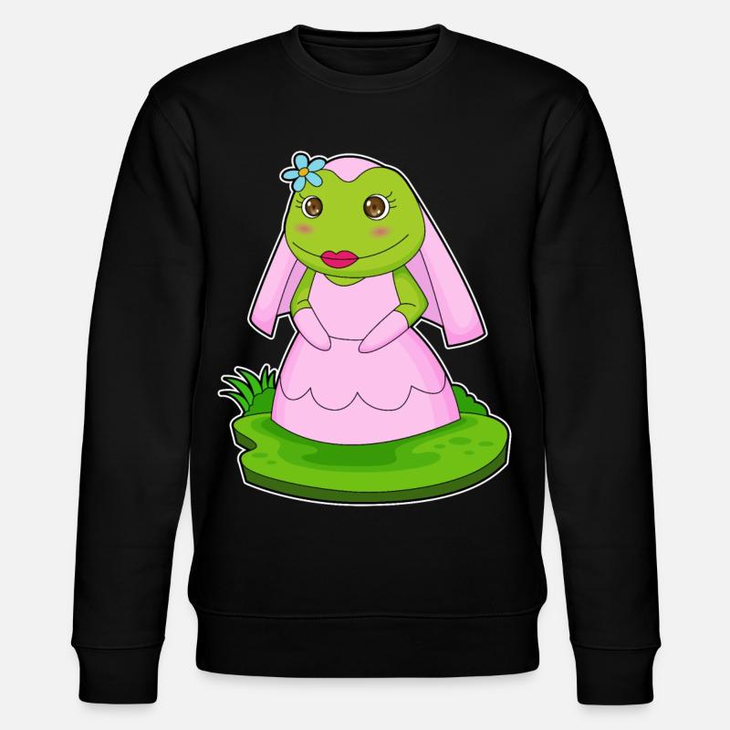 Frosch Braut Blume Hochzeit - Stanley/Stella Unisex Bio-Sweatshirt CHANGER  - Schwarz