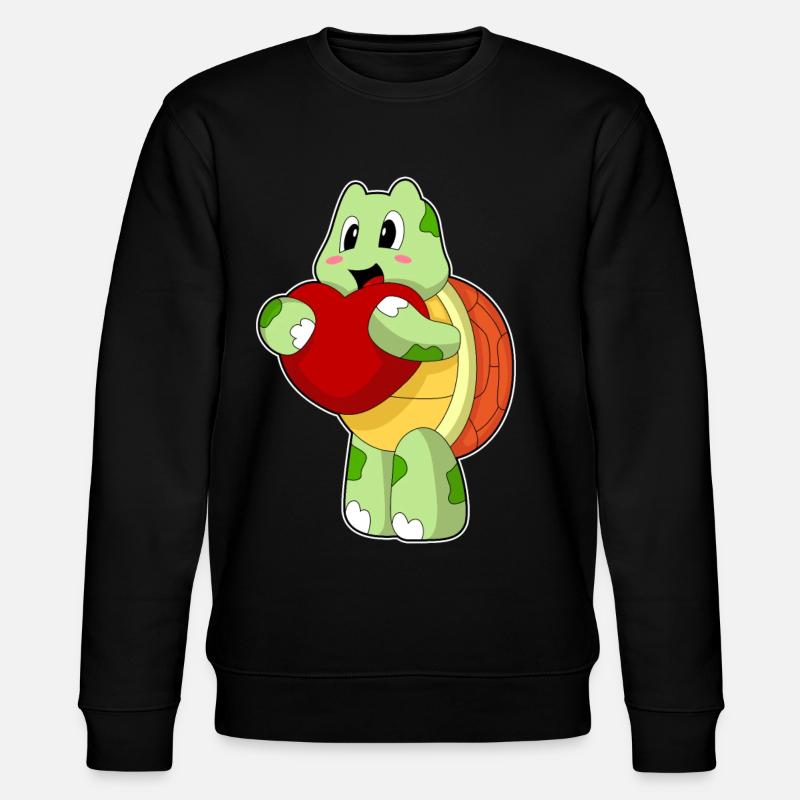 Schildkröte Herz - Stanley/Stella Unisex Bio-Sweatshirt CHANGER  - Schwarz