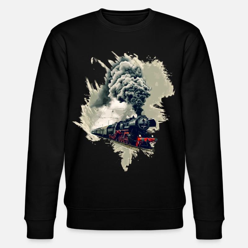 Alte Dampflok - Stanley/Stella Unisex Bio-Sweatshirt CHANGER  - Schwarz
