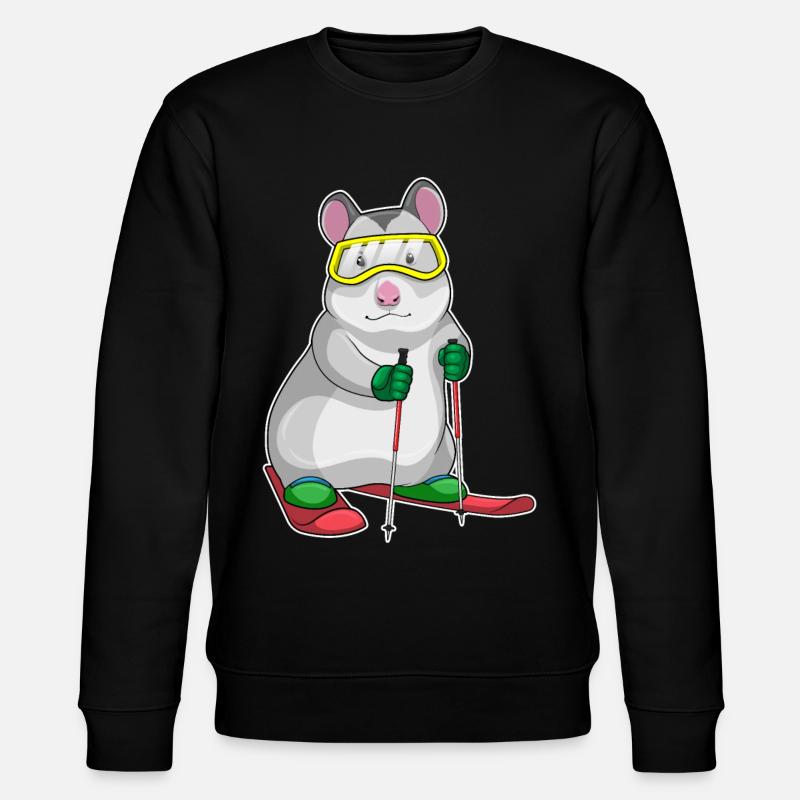 Hamster Skier Ski - Sweat bio CHANGER Stanley/Stella Unisexe - noir