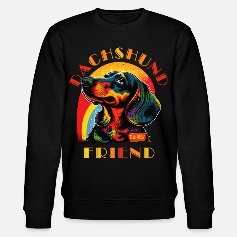 Dackel Der beste Freund - Stanley/Stella Unisex Bio-Sweatshirt CHANGER  - Schwarz