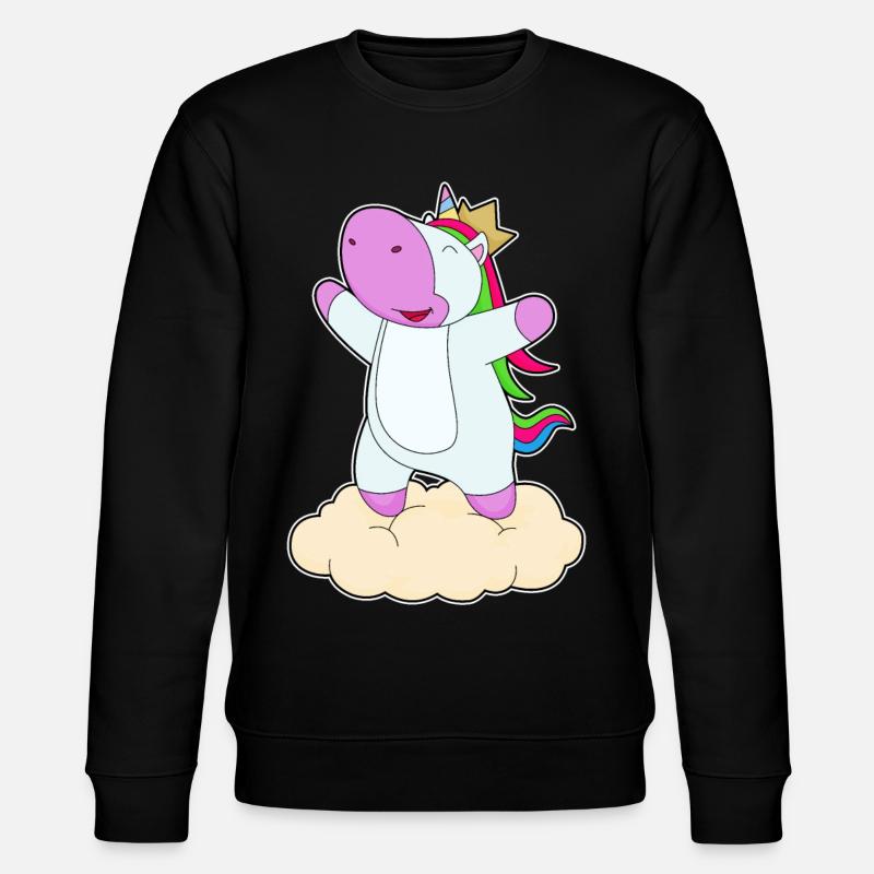 Einhorn Krone - Stanley/Stella Unisex Bio-Sweatshirt CHANGER  - Schwarz