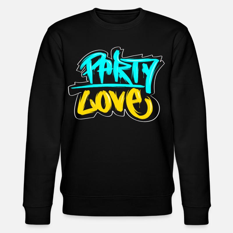 Party Love Graffiti Print - Sweat bio CHANGER Stanley/Stella Unisexe - noir