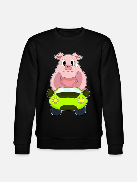 Pig Car - Stanley/Stella CHANGER Unisex Organic Sweatshirt - black