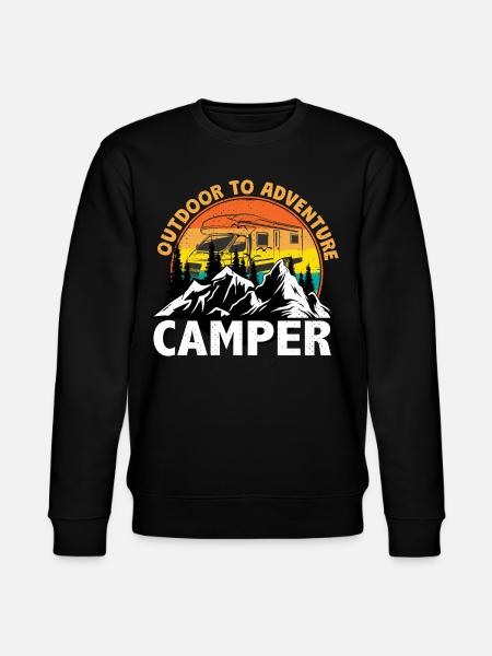 Camper Camping Urlaub Geschenk - Stanley/Stella Unisex Bio-Sweatshirt CHANGER  - Schwarz