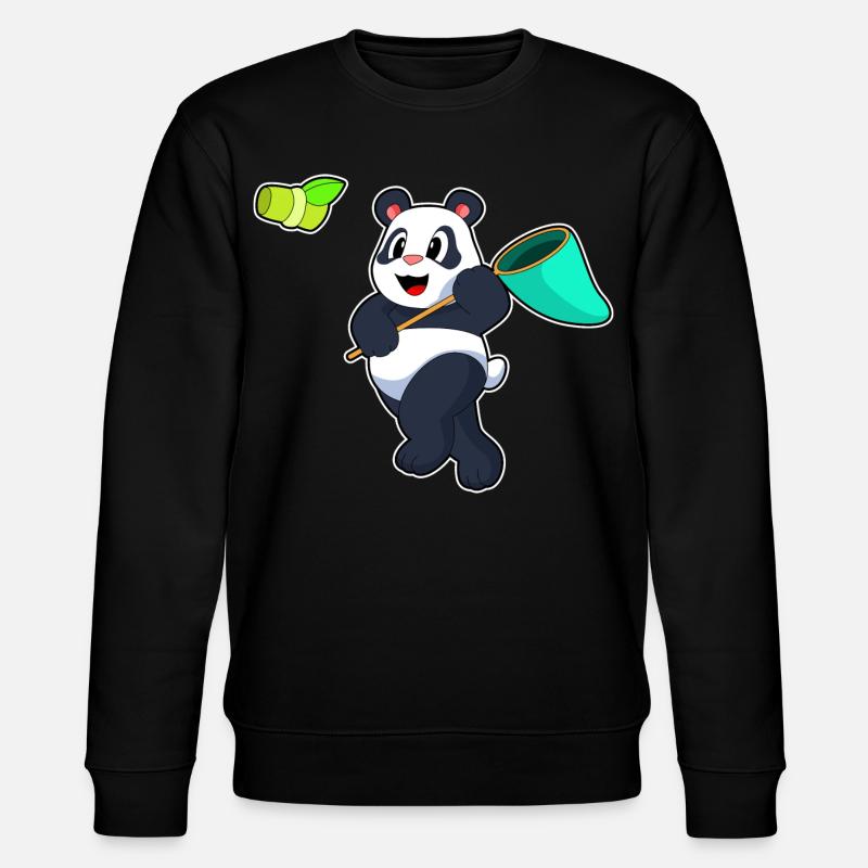 Panda Landing Net Bambou - Sweat bio CHANGER Stanley/Stella Unisexe - noir