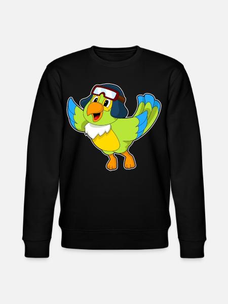 Parrot Pilot Pilot Cap - Stanley/Stella CHANGER Unisex Organic Sweatshirt - black