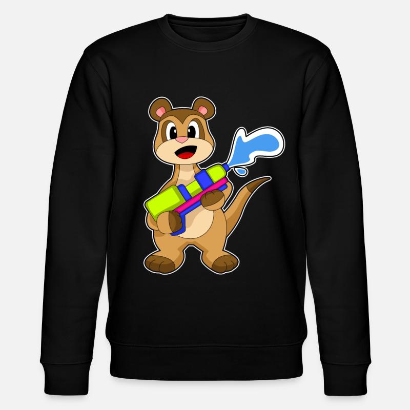 Erdmännchen Wasserpistole - Stanley/Stella Unisex Bio-Sweatshirt CHANGER  - Schwarz